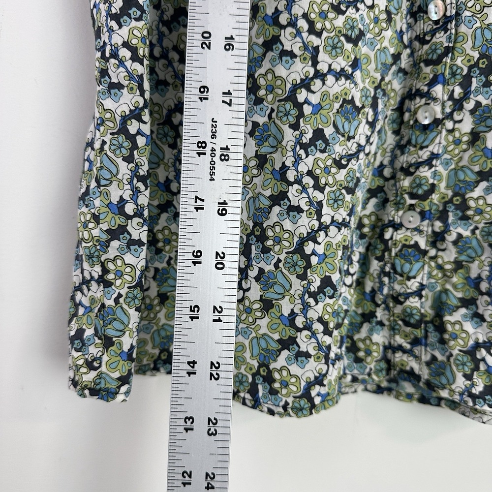 Marine Layer Top Sz Large Floral Cap Flutter Sleeve Gauze V Neck 100% Cotton - Picture 6 of 7
